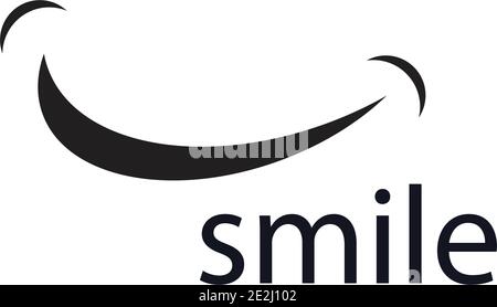 smile logo vector icon illustration design template Stock Vector
