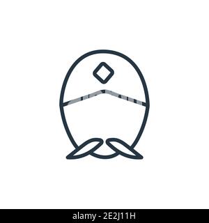 Indian man outline vector icon. Thin line black indian man icon, flat vector simple element illustration from editable india concept isolated on white Stock Vector