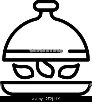 Restaurant meal icon. Outline restaurant meal vector icon for web design isolated on white background Stock Vector