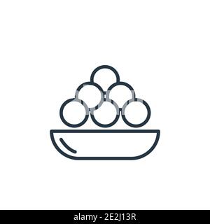 Indian sweets outline vector icon. Thin line black indian sweets icon, flat vector simple element illustration from editable india concept isolated on Stock Vector