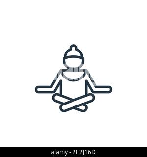 Guru outline vector icon. Thin line black guru icon, flat vector simple element illustration from editable india concept isolated stroke on white back Stock Vector