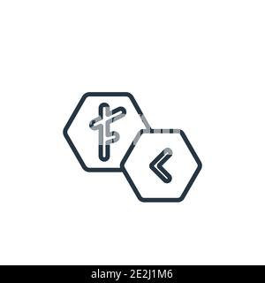 Runes outline vector icon. Thin line black runes icon, flat vector simple element illustration from editable magic concept isolated stroke on white ba Stock Vector