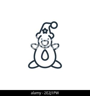 Teddy bear with sleep hat outline vector icon. Thin line black teddy bear with sleep hat icon, flat vector simple element illustration from editable g Stock Vector