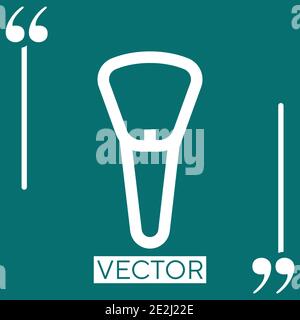 incisor vector icon Linear icon. Editable stroke line Stock Vector
