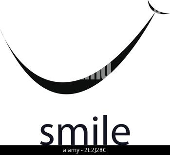 smile logo vector icon illustration design template Stock Vector