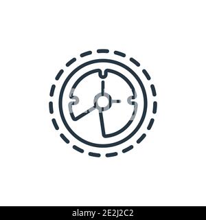 Rewind time outline vector icon. Thin line black rewind time icon, flat vector simple element illustration from editable general concept isolated stro Stock Vector