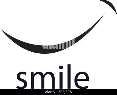 smile logo vector icon illustration design template Stock Vector