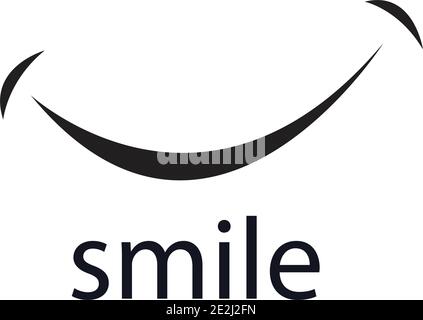smile logo vector icon illustration design template Stock Vector