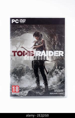 Tomb Raider reboot game from 2013 an action adventure video game developed by Crystal Dynamics and published by Square Enix Stock Photo