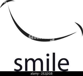 smile logo vector icon illustration design template Stock Vector