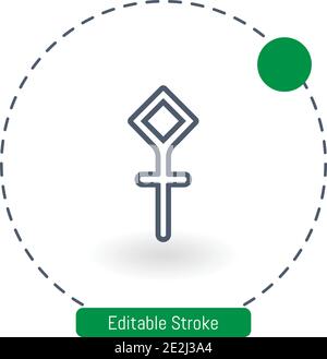 sulphur vector icon editable stroke outline icons for web and mobile Stock Vector