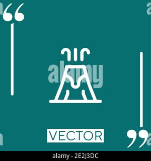 volcano vector icon Linear icon. Editable stroked line Stock Vector