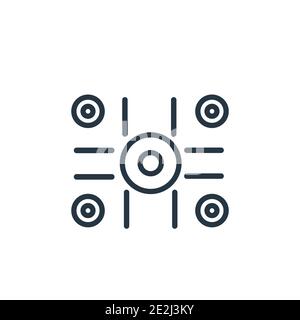 Edges outline vector icon. Thin line black edges icon, flat vector simple element illustration from editable logo concept isolated stroke on white bac Stock Vector