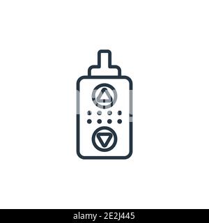 Controller outline vector icon. Thin line black controller icon, flat vector simple element illustration from editable industry concept isolated strok Stock Vector