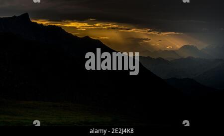 View to Ecrins National park, Tour du Queyras, Queyras, French Alps, France Stock Photo