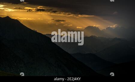 View to Ecrins National park, Tour du Queyras, Queyras, French Alps, France Stock Photo