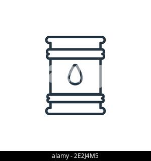 Barrel outline vector icon. Thin line black barrel icon, flat vector simple element illustration from editable industry concept isolated stroke on whi Stock Vector