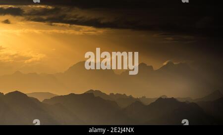 View to Ecrins National park, Tour du Queyras, Queyras, French Alps, France Stock Photo