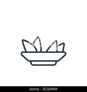 Vegetarian outline vector icon. Thin line black vegetarian icon, flat vector simple element illustration from editable hotel and restaurant concept is Stock Vector