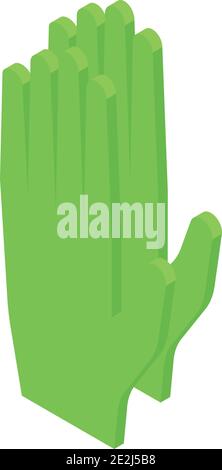 Doctor gloves icon. Isometric of doctor gloves vector icon for web design isolated on white background Stock Vector