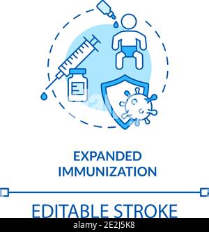 Expanded immunization concept icon Stock Vector