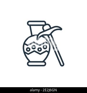 Archeologist outline vector icon. Thin line black archeologist icon, flat vector simple element illustration from editable history concept isolated st Stock Vector