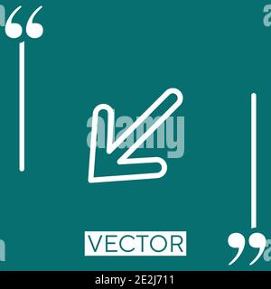 left vector icon Linear icon. Editable stroked line Stock Vector