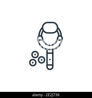 Sling outline vector icon. Thin line black sling icon, flat vector simple element illustration from editable hands and gestures concept isolated strok Stock Vector