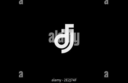 letter dj monogram logo design vector illustration Stock Vector