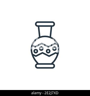 Vase outline vector icon. Thin line black vase icon, flat vector simple element illustration from editable history concept isolated stroke on white ba Stock Vector