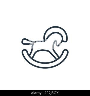 Toy outline vector icon. Thin line black toy icon, flat vector simple element illustration from editable kids and baby concept isolated stroke on whit Stock Vector