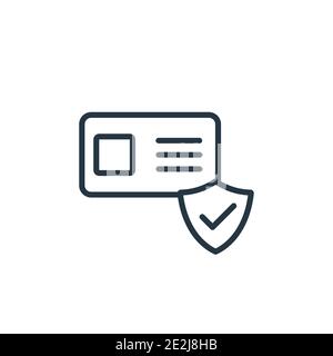Payment protection outline vector icon. Thin line black payment protection icon, flat vector simple element illustration from editable insurance conce Stock Vector