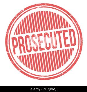 Prosecuted grunge rubber stamp on white, vector illustration Stock Vector