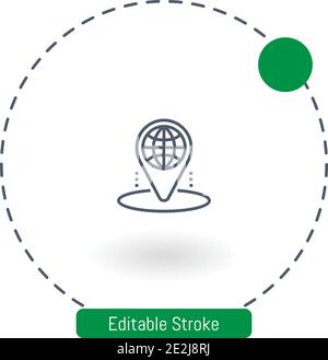 placeholder vector icon editable stroke outline icons for web and mobile Stock Vector