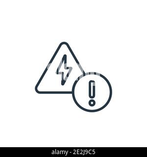Problem electric outline vector icon. Thin line black problem electric icon, flat vector simple element illustration from editable insurance concept i Stock Vector