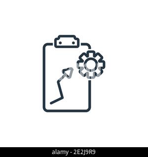 Execution outline vector icon. Thin line black execution icon, flat vector simple element illustration from editable marketing concept isolated stroke Stock Vector