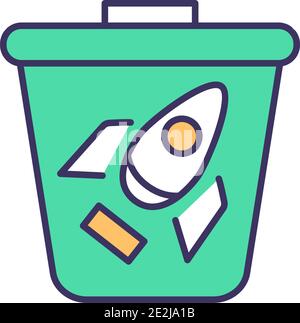 Increasing productivity RGB color icon Stock Vector