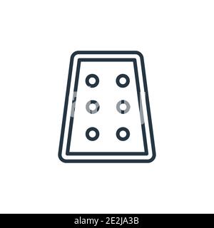 Mattress outline vector icon. Thin line black mattress icon, flat vector simple element illustration from editable furniture and household concept iso Stock Vector