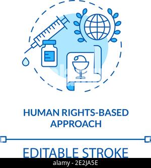 Human rights based approach concept icon Stock Vector
