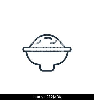 Curry outline vector icon. Thin line black curry icon, flat vector simple element illustration from editable india concept isolated stroke on white ba Stock Vector
