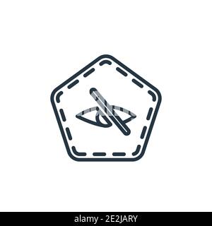 Hide outline vector icon. Thin line black hide icon, flat vector simple element illustration from editable interface concept isolated stroke on white Stock Vector