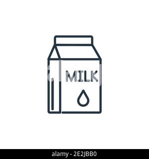 Milk outline vector icon. Thin line black milk icon, flat vector simple element illustration from editable kitchen concept isolated stroke on white ba Stock Vector