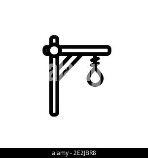 Gallow icon vector, filled flat sign, solid pictogram isolated on white ...