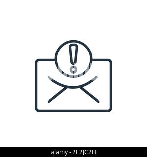 Spam outline vector icon. Thin line black spam icon, flat vector simple element illustration from editable internet security concept isolated on white Stock Vector