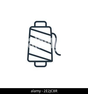 Textile outline vector icon. Thin line black textile icon, flat vector simple element illustration from editable industry concept isolated stroke on w Stock Vector