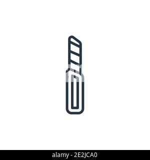 Stationery knife outline vector icon. Thin line black stationery knife icon, flat vector simple element illustration from editable general concept iso Stock Vector