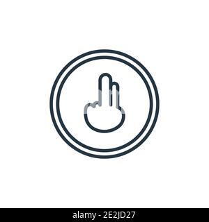 Drag down outline vector icon. Thin line black drag down icon, flat vector simple element illustration from editable gestures concept isolated stroke Stock Vector