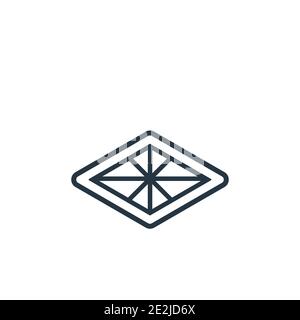 Polygonal ascendant signal outline vector icon. Thin line black polygonal ascendant signal icon, flat vector simple element illustration from editable Stock Vector