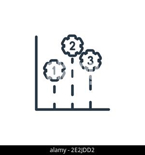 Scatter outline vector icon. Thin line black scatter icon, flat vector simple element illustration from editable infographics concept isolated stroke Stock Vector