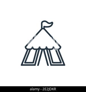 Circus outline vector icon. Thin line black circus icon, flat vector simple element illustration from editable kids and baby concept isolated stroke o Stock Vector